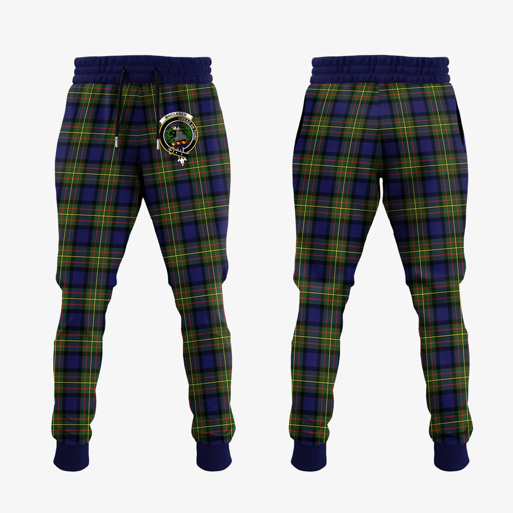 Clan MacLaren Modern Tartan Crest Jogger Sweatpants BN71 Tartan Today