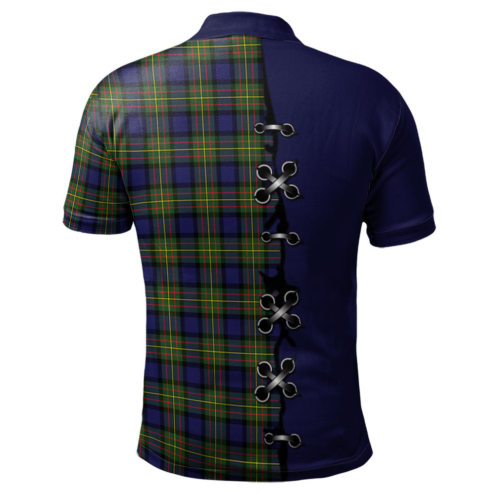 Clan MacLaren Modern Tartan Polo Shirt - Lion Rampant And Celtic Thistle Style RF69 MacLaren Modern Tartan Tartan Polo