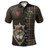 Clan MacLaren Weathered Tartan Polo Shirt - Lion Rampant And Celtic Thistle Style PQ42 MacLaren Weathered Tartan Tartan Polo