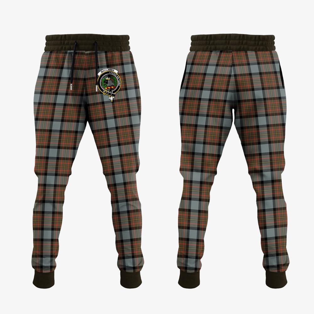 Clan MacLaren Weathered Tartan Crest Jogger Sweatpants GF16 Tartan Today