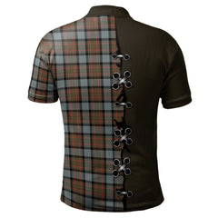 Clan MacLaren Weathered Tartan Polo Shirt - Lion Rampant And Celtic Thistle Style PQ42 MacLaren Weathered Tartan Tartan Polo