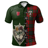 Clan MacLean Tartan Polo Shirt - Lion Rampant And Celtic Thistle Style CH47 MacLean Tartan Tartan Polo