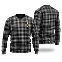 Clan MacLean Black And White Tartan Christmas Ugly Sweater FC64 MacLean Black And White Tartan Tartan Sweater