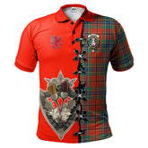 Clan MacLean of Duart Ancient Tartan Polo Shirt - Lion Rampant And Celtic Thistle Stylee OA14 MacLean of Duart Ancient Tartane Tartan Polo