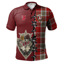 Clan MacLean of Duart Dress Red Tartan Polo Shirt - Lion Rampant And Celtic Thistle Style YA67 MacLean of Duart Dress Red Tartan Tartan Polo