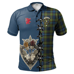 Clan MacLellan Ancient Tartan Polo Shirt - Lion Rampant And Celtic Thistle Style EZ74 MacLellan Ancient Tartan Tartan Polo