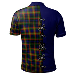 Clan MacLellan Modern Tartan Polo Shirt - Lion Rampant And Celtic Thistle Style YH77 MacLellan Modern Tartan Tartan Polo