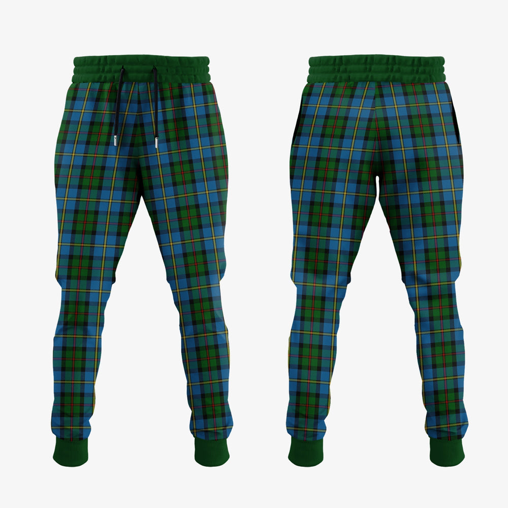 Clan MacLeod Green Tartan Crest Jogger Sweatpants KI60 Tartan Today