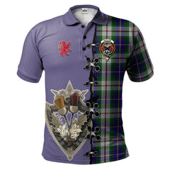 Clan MacLeod Of Californian Tartan Polo Shirt - Lion Rampant And Celtic Thistle Style HI81 MacLeod Of Californian Tartan Tartan Polo