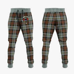 Clan MacLeod Of Harris Weathered Tartan Crest Jogger Sweatpants ES25 Tartan Today