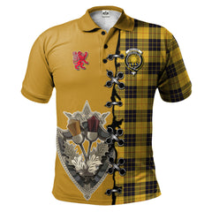 Clan MacLeod of Lewis Ancient Tartan Polo Shirt - Lion Rampant And Celtic Thistle Style SS55 MacLeod of Lewis Ancient Tartan Tartan Polo