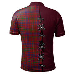 Clan MacLeod Red Tartan Polo Shirt - Lion Rampant And Celtic Thistle Style VB17 MacLeod Red Tartan Tartan Polo