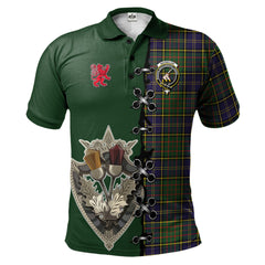 Clan MacMillan Hunting Modern Tartan Polo Shirt - Lion Rampant And Celtic Thistle Style KU69 MacMillan Hunting Modern Tartan Tartan Polo