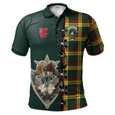 Clan MacMillan Old Modern Tartan Polo Shirt - Lion Rampant And Celtic Thistle Style UA98 MacMillan Old Modern Tartan Tartan Polo