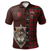 Clan MacNaughton Tartan Polo Shirt - Lion Rampant And Celtic Thistle Style NW29 MacNaughton Tartan Tartan Polo