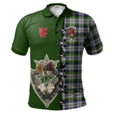 Clan MacNaughton Dress Tartan Polo Shirt - Lion Rampant And Celtic Thistle Style EW95 MacNaughton Dress Tartan Tartan Polo