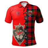 Clan MacNaughton Modern Tartan Polo Shirt - Lion Rampant And Celtic Thistle Style HK92 MacNaughton Modern Tartan Tartan Polo