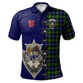 Clan MacNeil of Barra Modern Tartan Polo Shirt - Lion Rampant And Celtic Thistle Style GU70 MacNeil of Barra Modern Tartan Tartan Polo