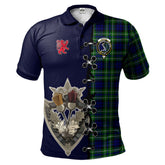 Clan MacNeil of Colonsay Modern Tartan Polo Shirt - Lion Rampant And Celtic Thistle Style OU75 MacNeil of Colonsay Modern Tartan Tartan Polo
