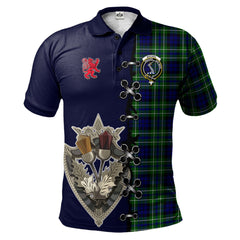 Clan MacNeil of Colonsay Modern Tartan Polo Shirt - Lion Rampant And Celtic Thistle Style OU75 MacNeil of Colonsay Modern Tartan Tartan Polo