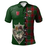 Clan MacPhail Blue Bands Tartan Polo Shirt - Lion Rampant And Celtic Thistle Style RB90 MacPhail Blue Bands Tartan Tartan Polo