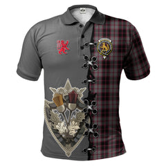 Clan MacPherson Hunting Tartan Polo Shirt - Lion Rampant And Celtic Thistle Style SR47 MacPherson Hunting Tartan Tartan Polo