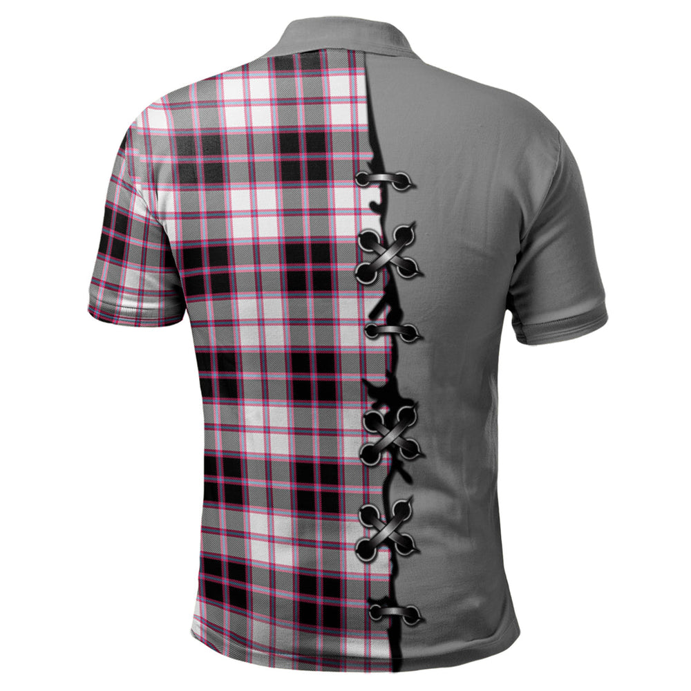 Clan MacPherson Hunting Modern Tartan Polo Shirt - Lion Rampant And Celtic Thistle Style ZL13 MacPherson Hunting Modern Tartan Tartan Polo