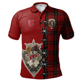 Clan MacQueen Tartan Polo Shirt - Lion Rampant And Celtic Thistle Style VZ61 MacQueen Tartan Tartan Polo