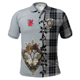 Clan MacRae Dress Tartan Polo Shirt - Lion Rampant And Celtic Thistle Style VK33 MacRae Dress Tartan Tartan Polo