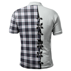 Clan MacRae Dress Modern Tartan Polo Shirt - Lion Rampant And Celtic Thistle Style CO51 MacRae Dress Modern Tartan Tartan Polo