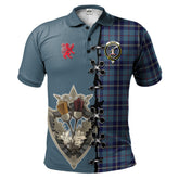 Clan MacRaes of America Tartan Polo Shirt - Lion Rampant And Celtic Thistle Style AR42 MacRaes of America Tartan Tartan Polo