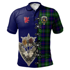 Clan MacThomas Modern Tartan Polo Shirt - Lion Rampant And Celtic Thistle Style KQ40 MacThomas Modern Tartan Tartan Polo