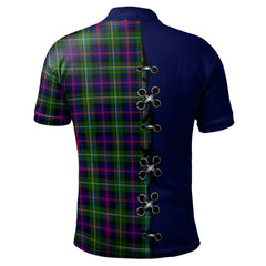 Clan Malcolm Tartan Polo Shirt - Lion Rampant And Celtic Thistle Style DJ22 Malcolm Tartan Tartan Polo