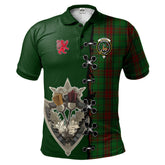 Clan Maxwell Hunting Tartan Polo Shirt - Lion Rampant And Celtic Thistle Style KP23 Maxwell Hunting Tartan Tartan Polo