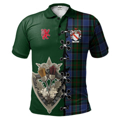 Clan McFadzen 01 Tartan Polo Shirt - Lion Rampant And Celtic Thistle Style PO93 McFadzen 01 Tartan Tartan Polo