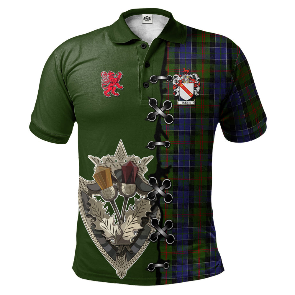 Clan McFadzen 03 Tartan Polo Shirt - Lion Rampant And Celtic Thistle Style AK53 McFadzen 03 Tartan Tartan Polo