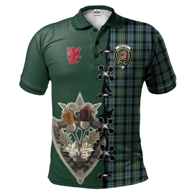 Clan Melville Tartan Polo Shirt - Lion Rampant And Celtic Thistle Style BF66