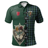 Clan Melville Tartan Polo Shirt - Lion Rampant And Celtic Thistle Style BF66 Melville Tartan Tartan Polo