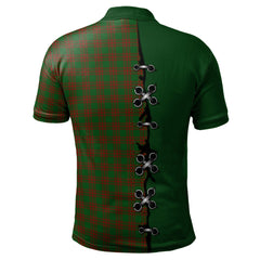 Clan Menzies Tartan Polo Shirt - Lion Rampant And Celtic Thistle Style FA44 Menzies Tartan Tartan Polo