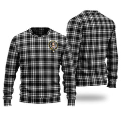 Clan Menzies Black And White Tartan Christmas Ugly Sweater FC78 Menzies Black And White Tartan Tartan Sweater