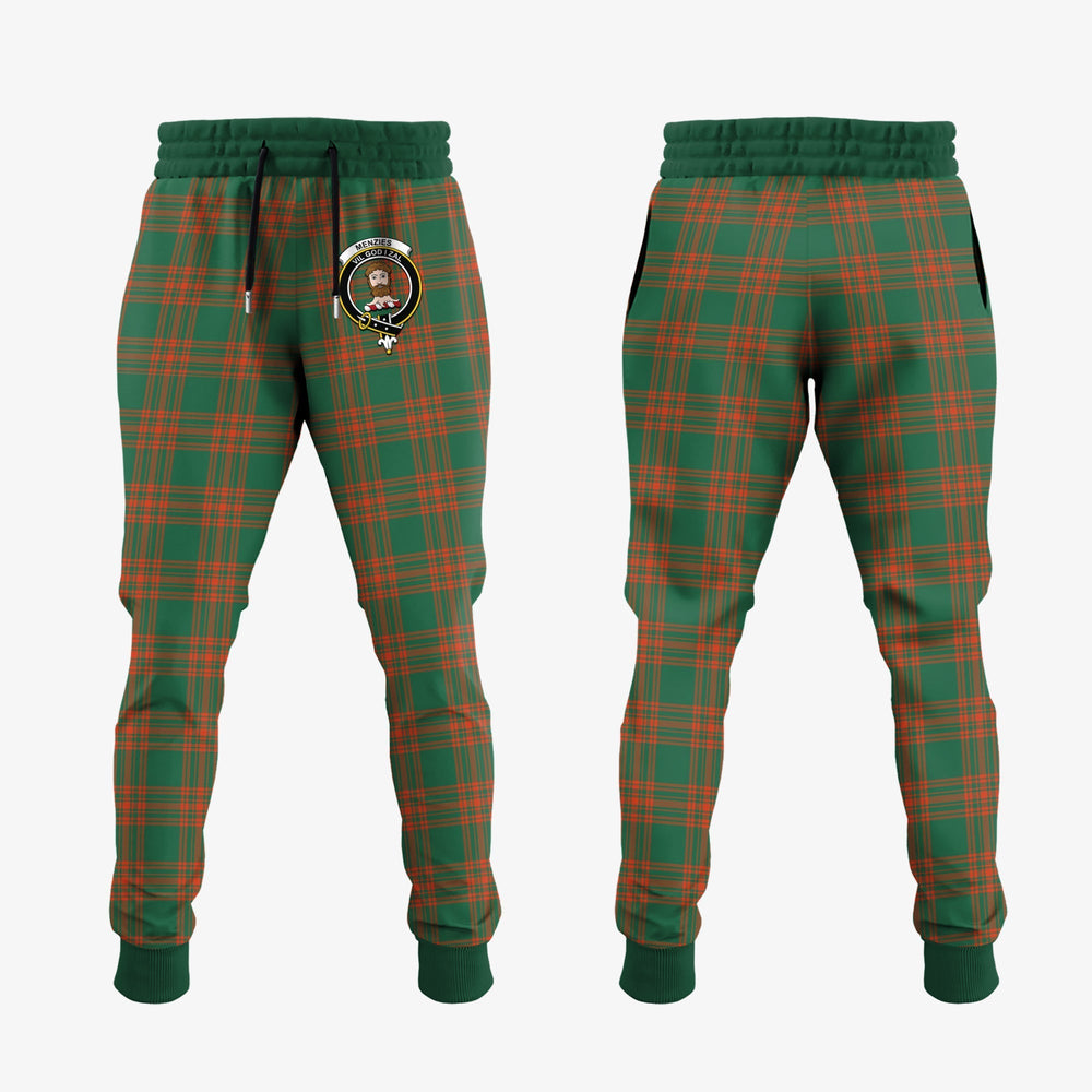 Clan Menzies Green Ancient Tartan Crest Jogger Sweatpants NT75 Clan Menzies Tartan Today