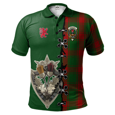 Clan Middleton Tartan Polo Shirt - Lion Rampant And Celtic Thistle Style