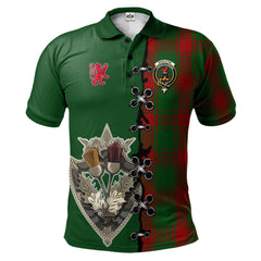 Clan Middleton Tartan Polo Shirt - Lion Rampant And Celtic Thistle Style OG95 Middleton Tartan Tartan Polo