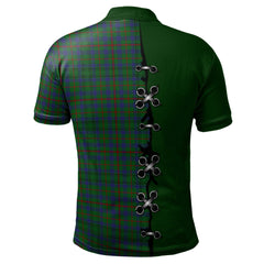 Clan Moncrieff of Atholl Tartan Polo Shirt - Lion Rampant And Celtic Thistle Style WK79 Moncrieff of Atholl Tartan Tartan Polo