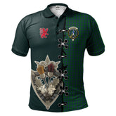 Clan Montgomery Tartan Polo Shirt - Lion Rampant And Celtic Thistle Style JU23 Montgomery Tartan Tartan Polo