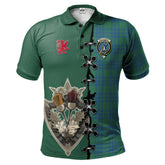 Clan Montgomery Ancient Tartan Polo Shirt - Lion Rampant And Celtic Thistle Style AK84 Montgomery Ancient Tartan Tartan Polo