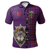 Clan Montgomery Modern Tartan Polo Shirt - Lion Rampant And Celtic Thistle Style CK73 Montgomery Modern Tartan Tartan Polo