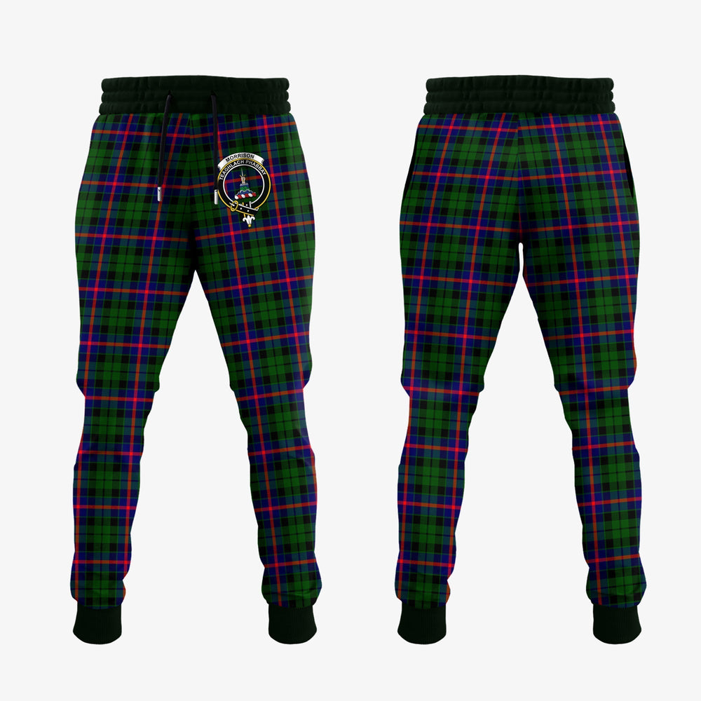 Clan Morrison Modern Tartan Crest Jogger Sweatpants AO50 Clan Morrison Tartan Today
