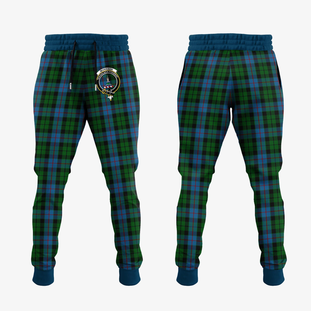 Clan Morrison Society Tartan Crest Jogger Sweatpants UV94 Clan Morrison Tartan Today