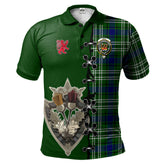 Clan Mow Tartan Polo Shirt - Lion Rampant And Celtic Thistle Style UP56 Mow Tartan Tartan Polo